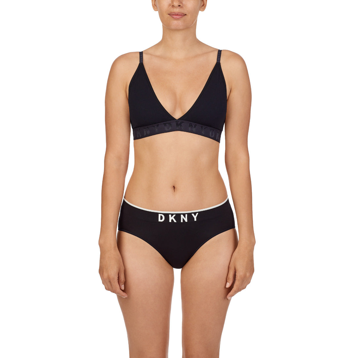 DKNY Women's Seamless Litewear Rib Bralette Bra